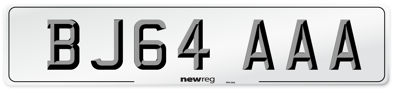 BJ64 AAA Number Plate from New Reg